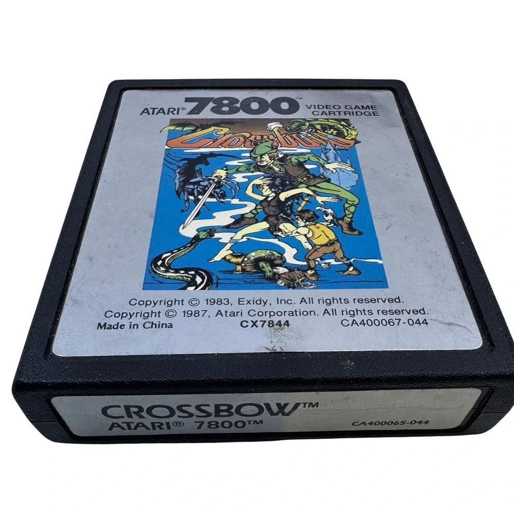 Atari 7800 Crossbow Video Game Cartridge CX7844 Vintage 1987 Exidy Arcade Port